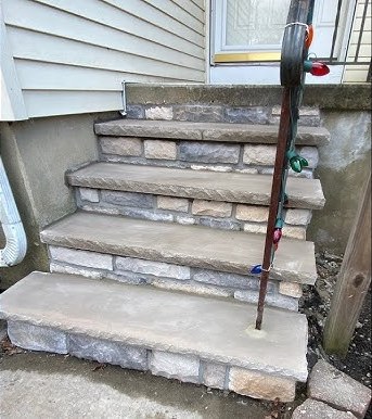 Front steps rebuild after
